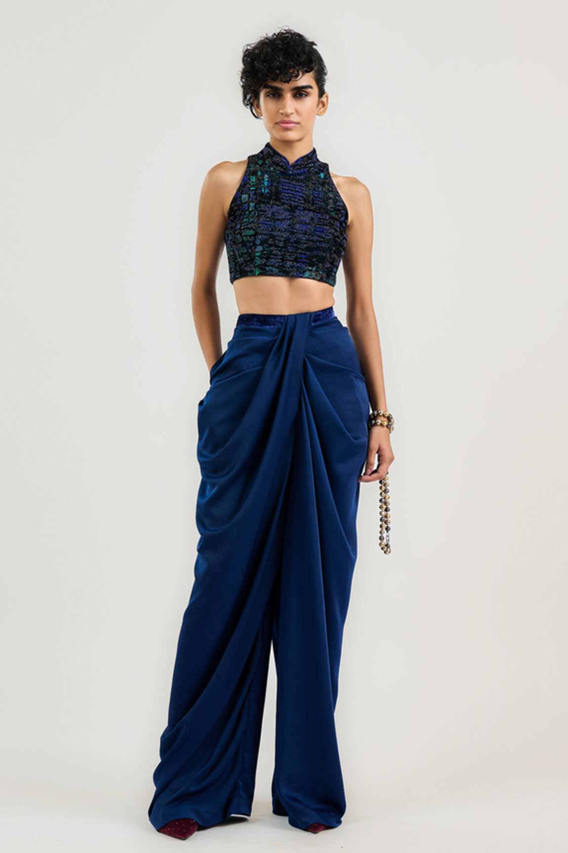 OTT Satin Draped Pant 