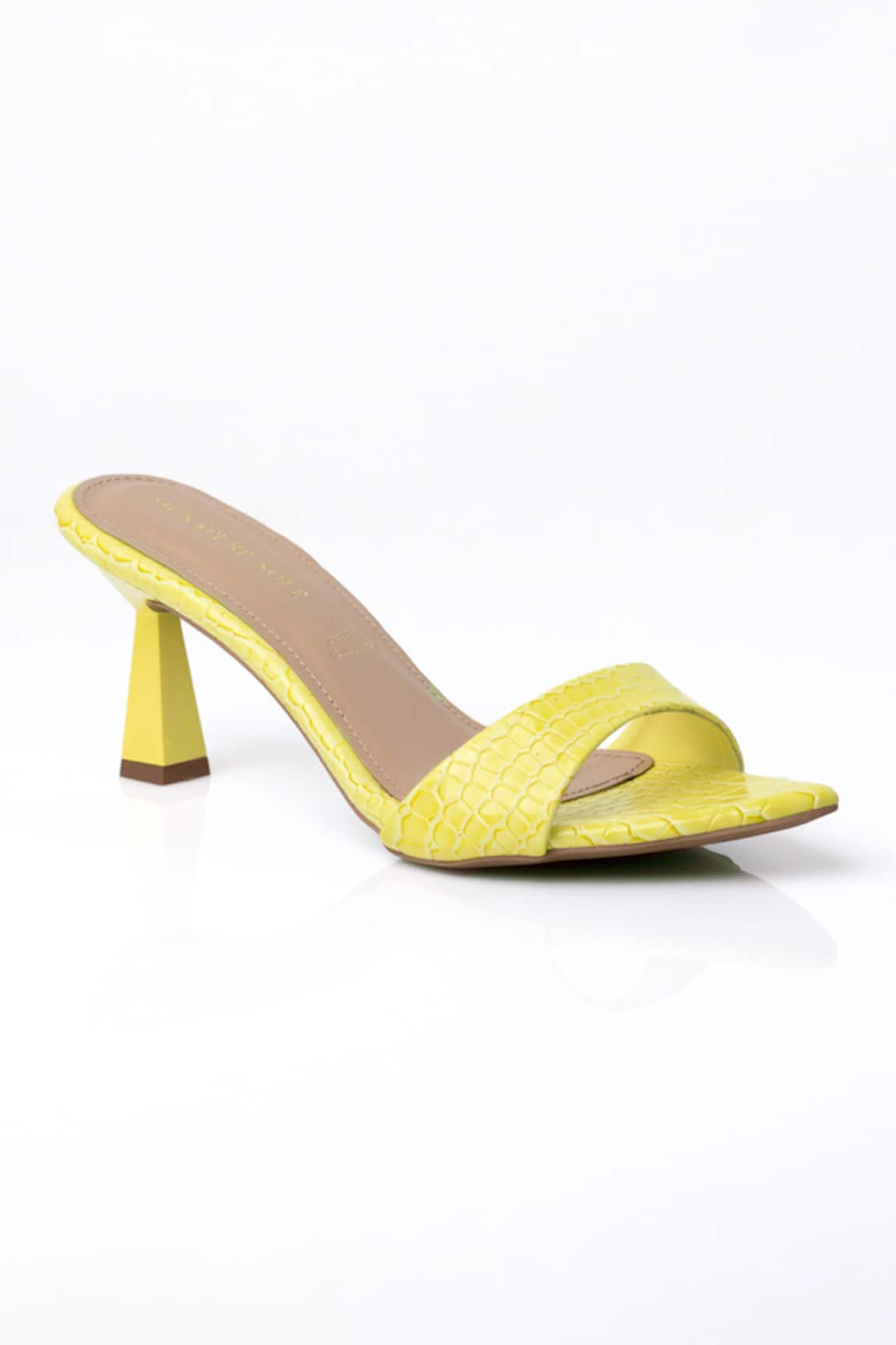 Signature Sole Lemon Drop Sculpted Heel Mules 