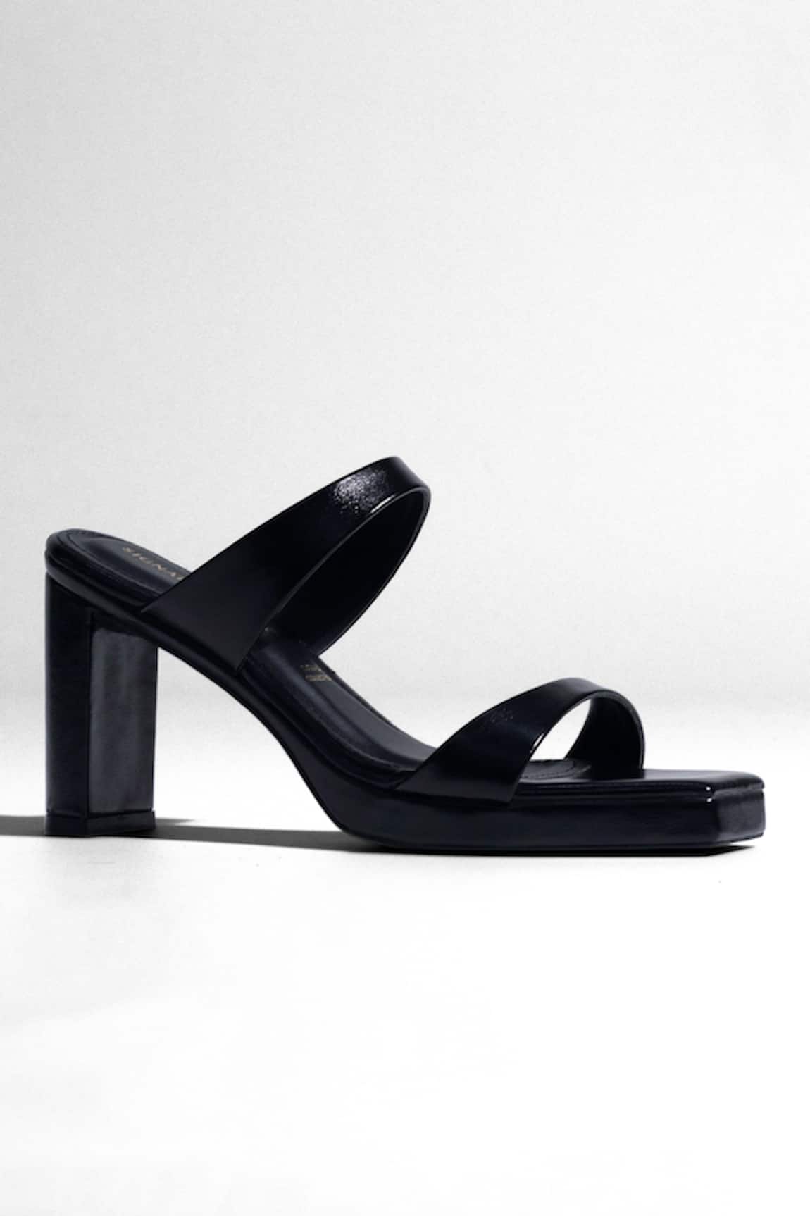 Signature Sole Midnight Luxe Block Heel Sandals 