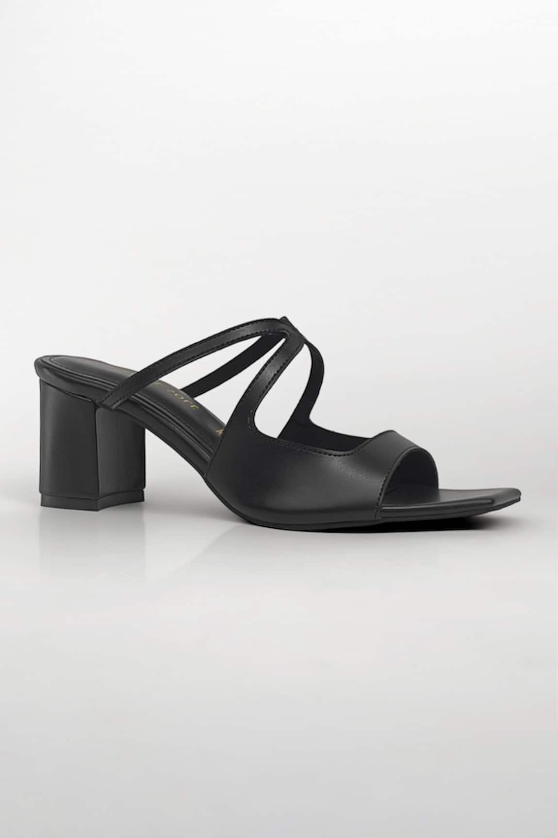 Signature Sole Noir Block Heels 