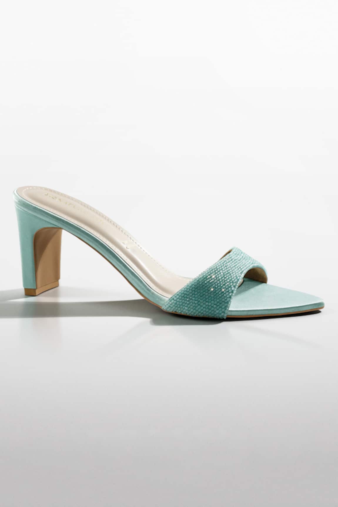 Signature Sole Mint Luxe Crystal Heels 