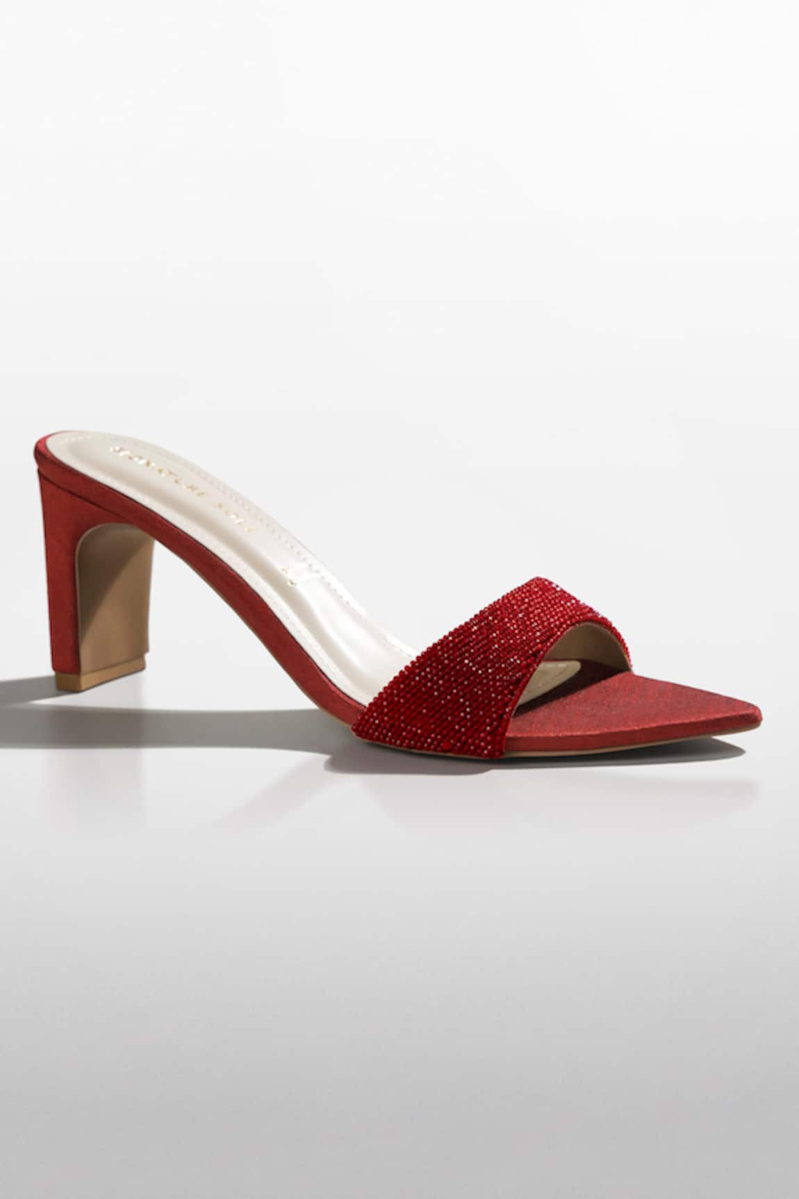Signature Sole Ruby Glaze Sparkle Heels 