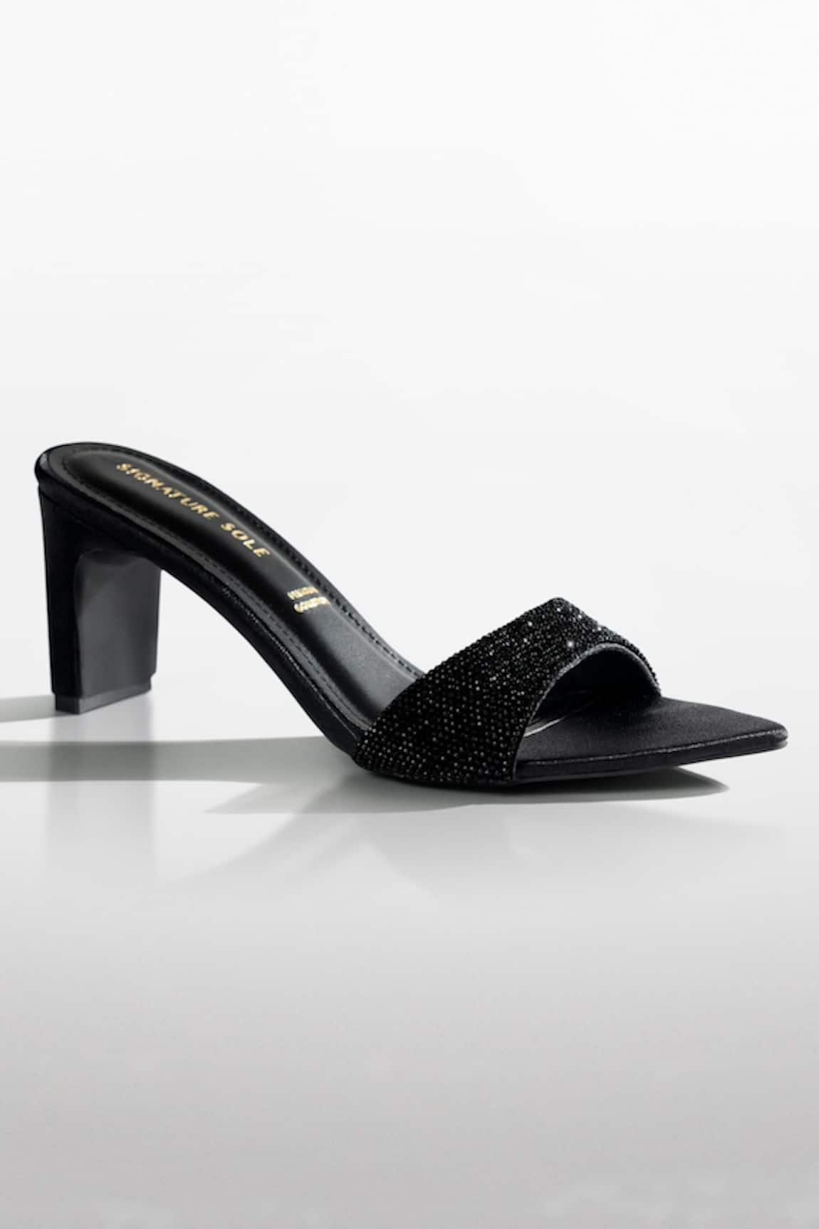 Signature Sole Midnight Crystal Heels 