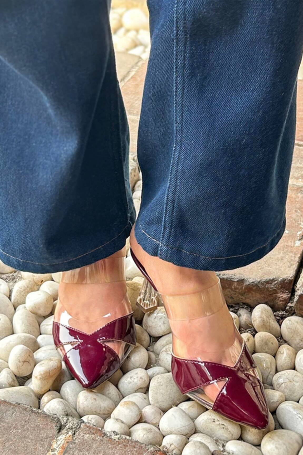 Devano Ella Glass Mules 