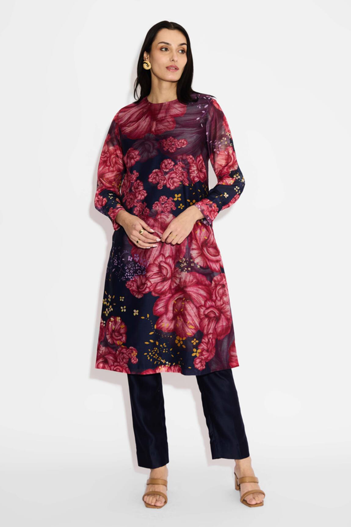 SHASHA GABA Floral Straight Kurta 
