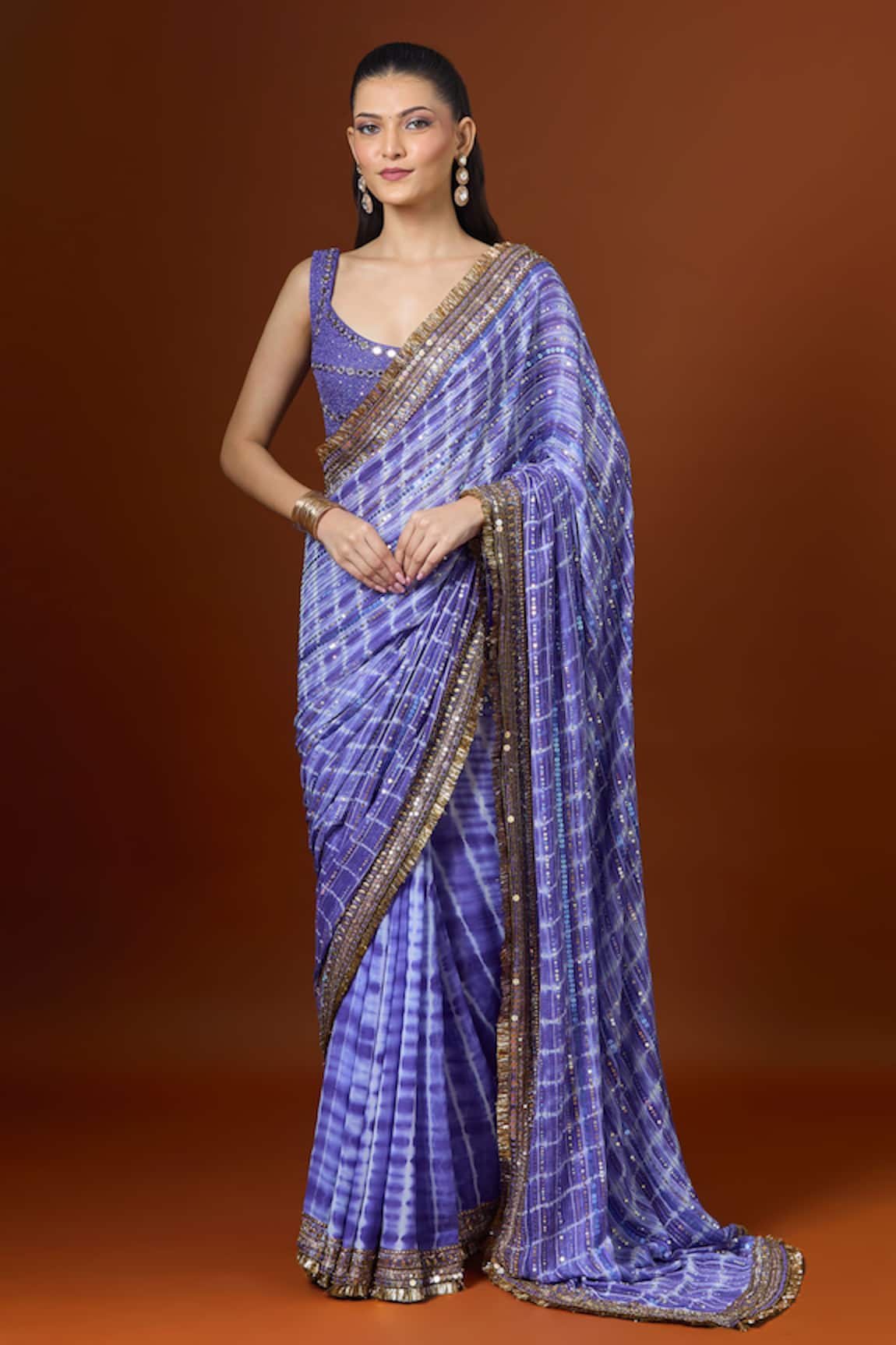 Yoshita Couture Thread Embroidered Saree With Blouse 