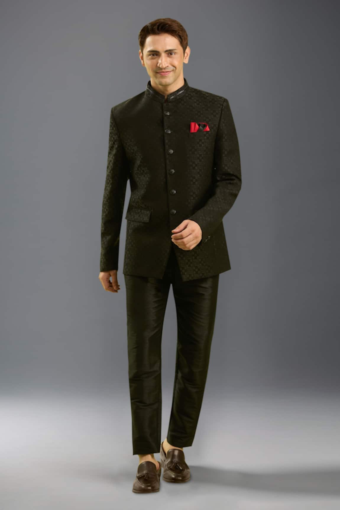 Arihant Rai Sinha Black Jodhpuri Bandhgala 