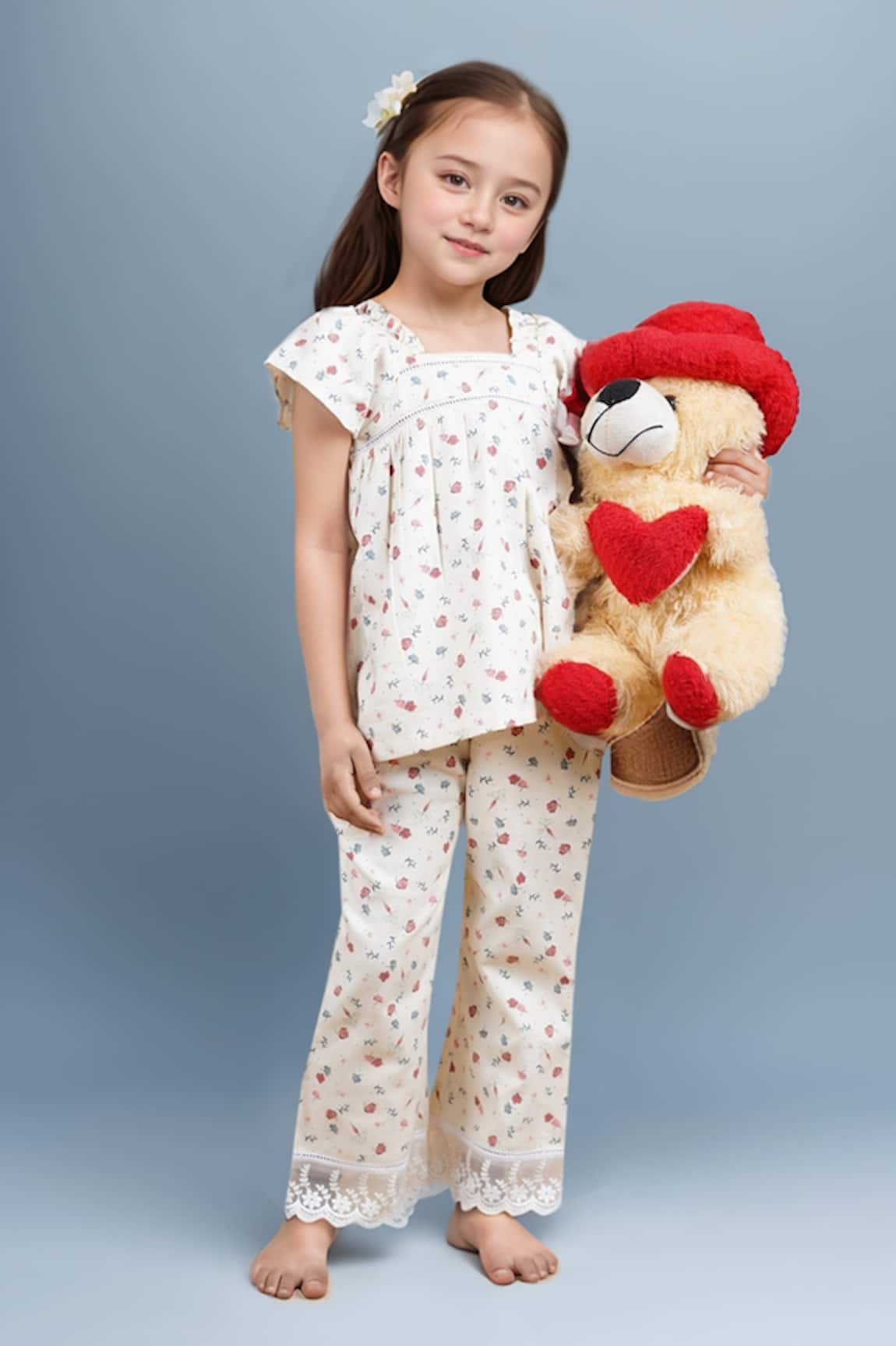 Samyukta Singhania Floral Print Kids Pant Set 