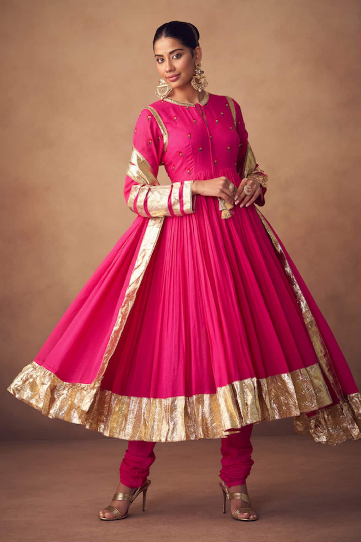 Taavare Pink Anarkali Set with Dupatta 