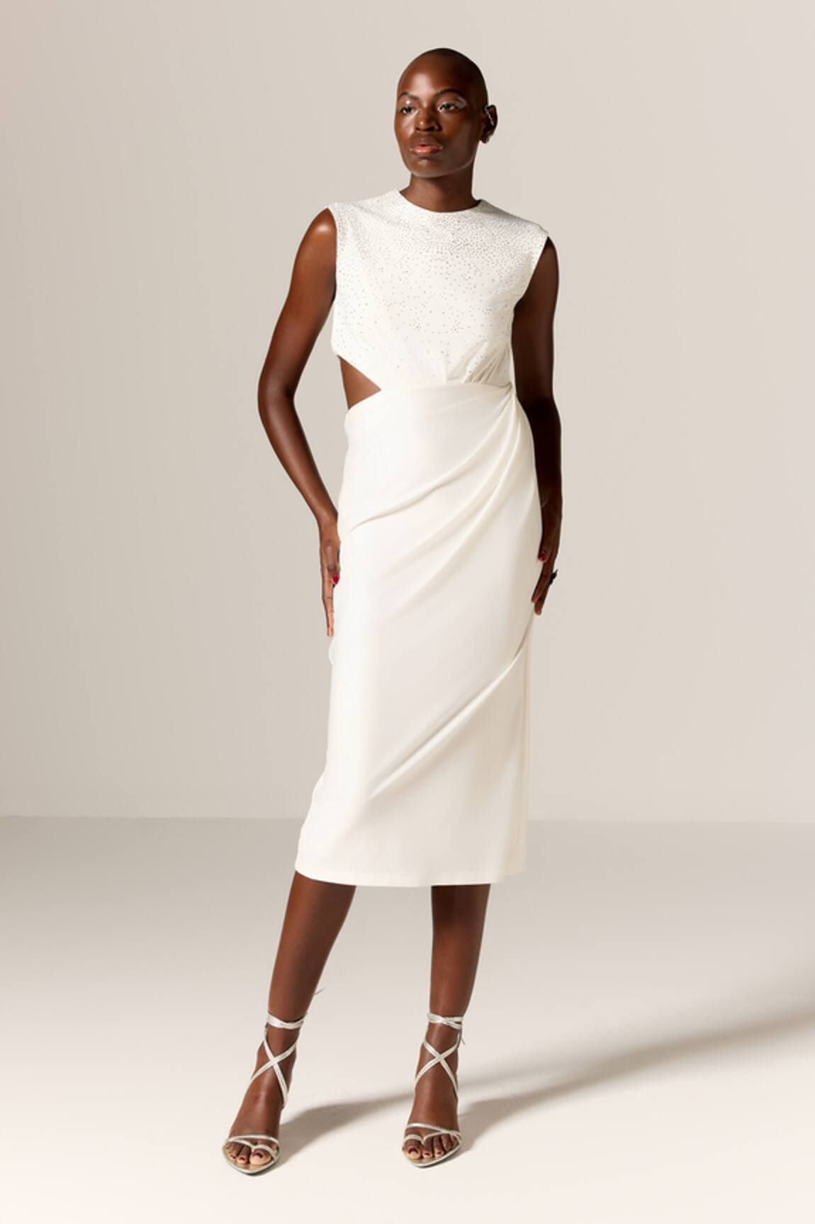 Manika Nanda Danica Cutout Midi Dress 