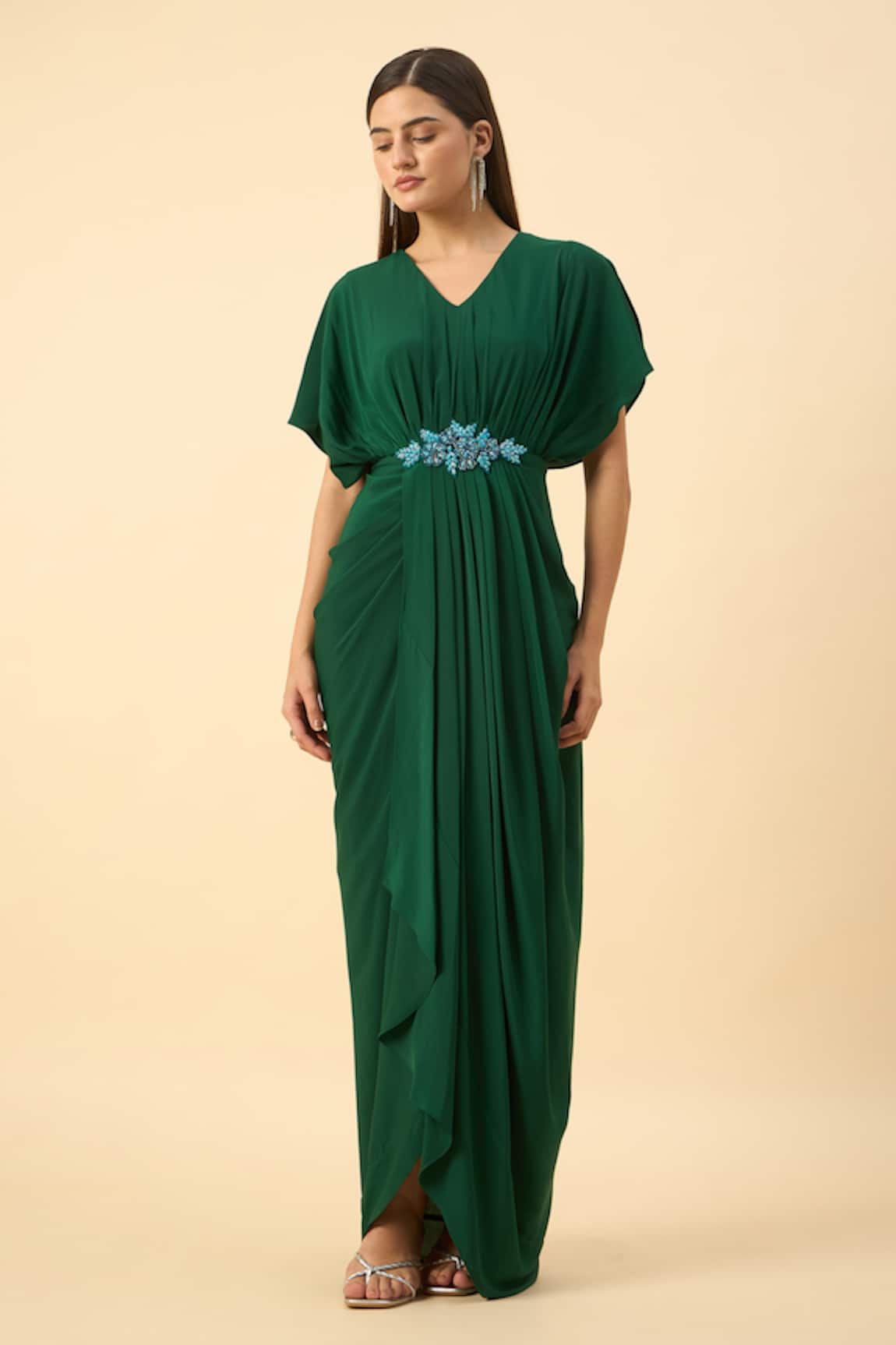 Aakaar Draped Maxi Dress 