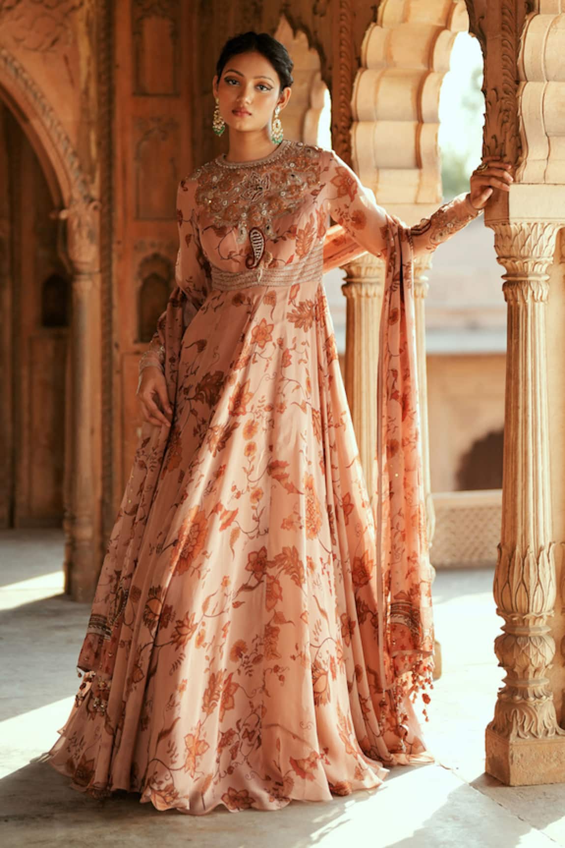 Isha Gupta Tayal Printed Anarkali Set With Dupatta 