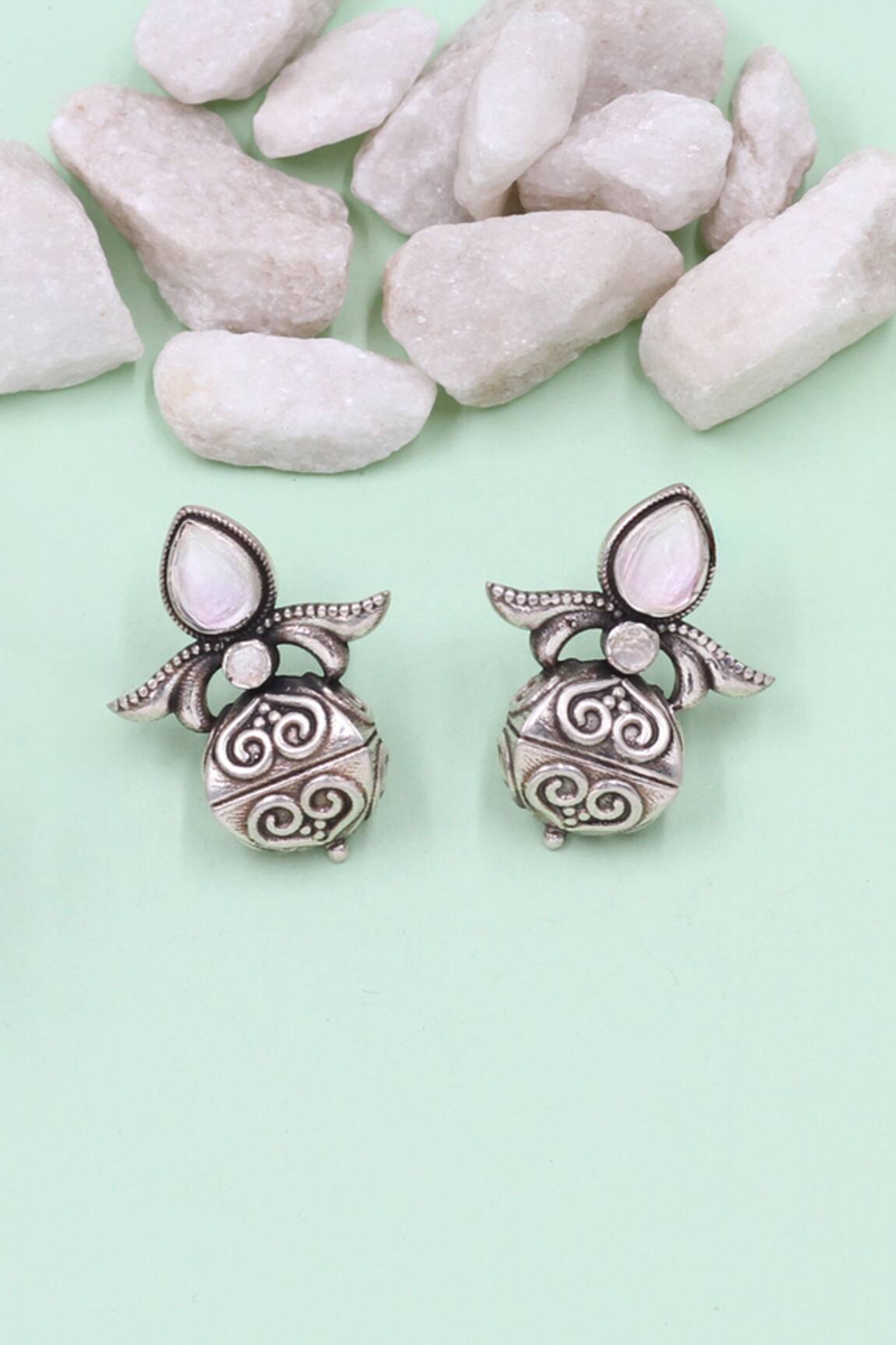 Sangeeta Boochra Silver Handcrafted Earrings 