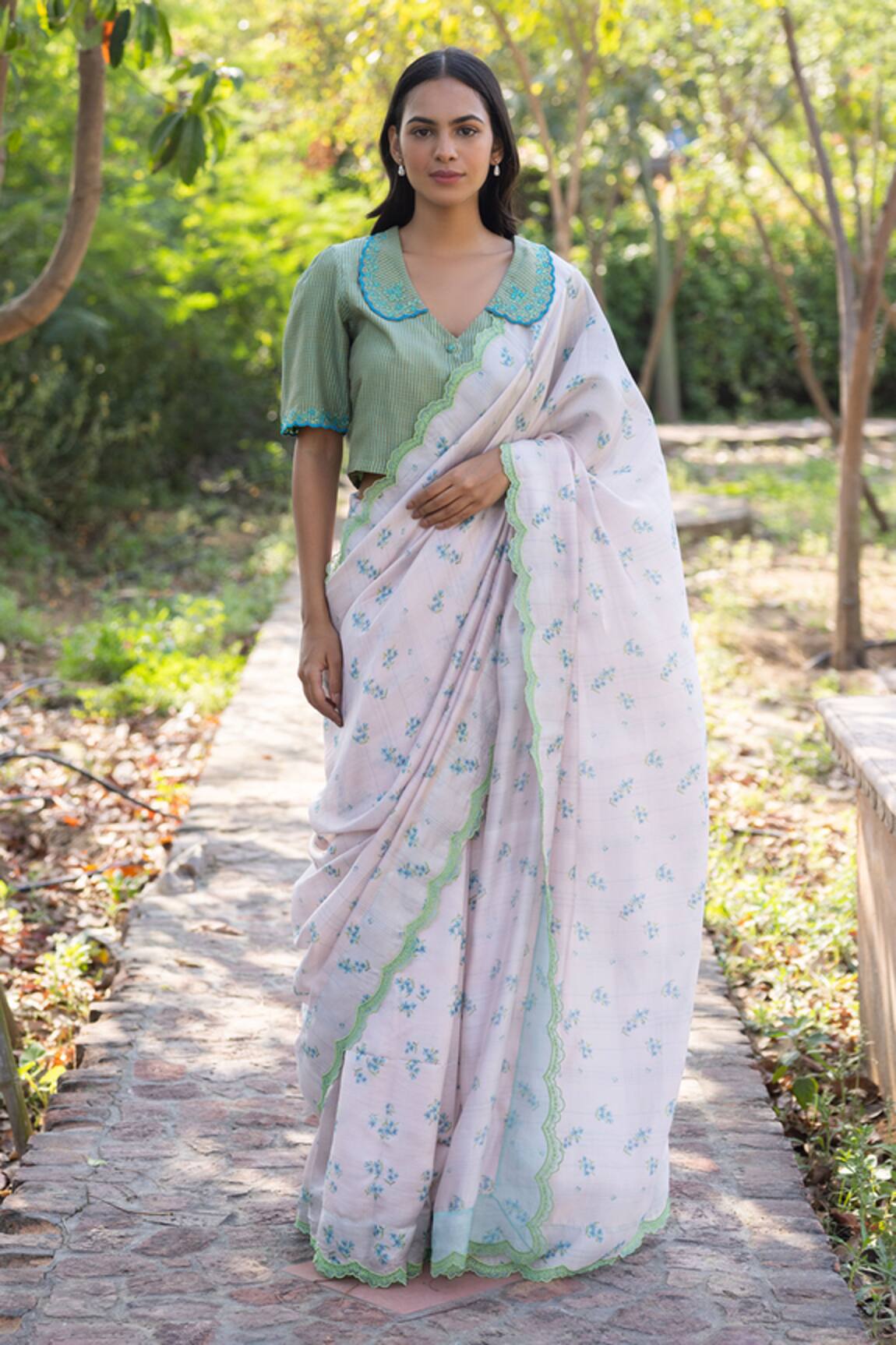 Surmaye Wildflower Kiss Pink Saree 