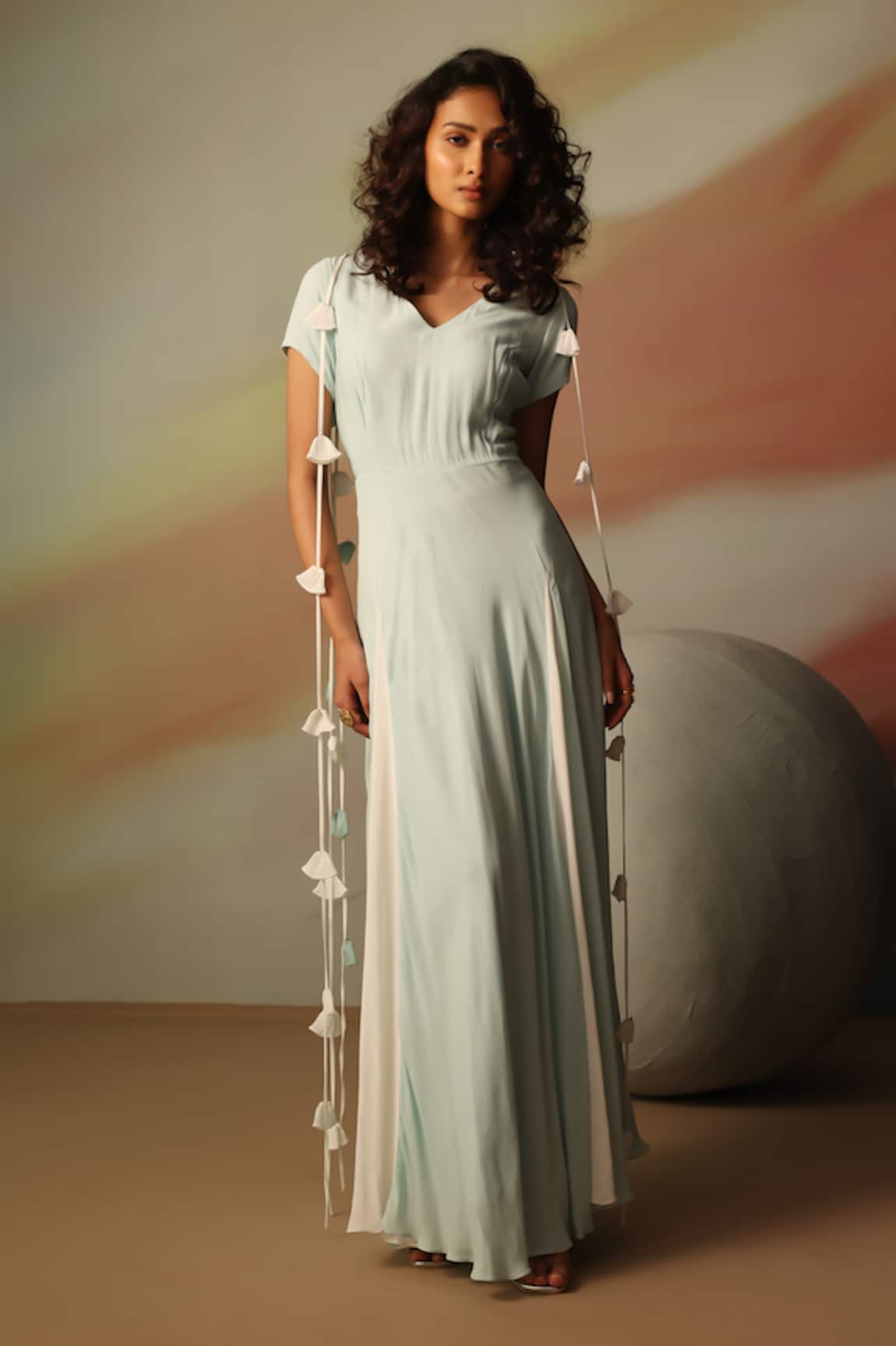 Vanshika Agarwal Label Designer Blue Maxi Dress 