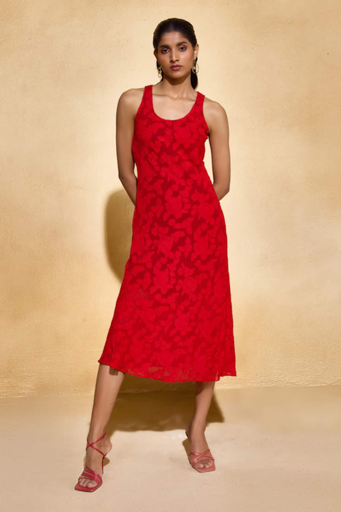 Echostudio Moss Jacquard Viscose Dress 