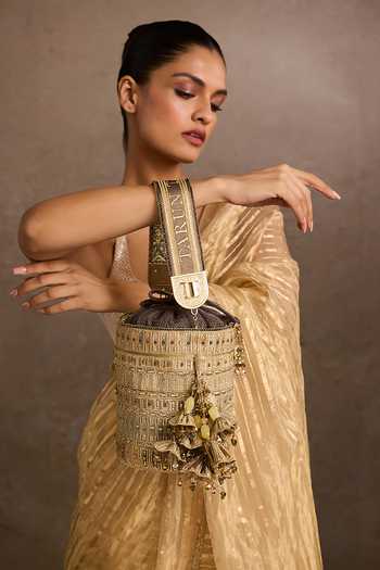 Tarun Tahiliani Embroidered Potli Handbag 