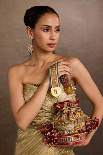 Tarun Tahiliani Multi-Color Embellished Potli Bag 