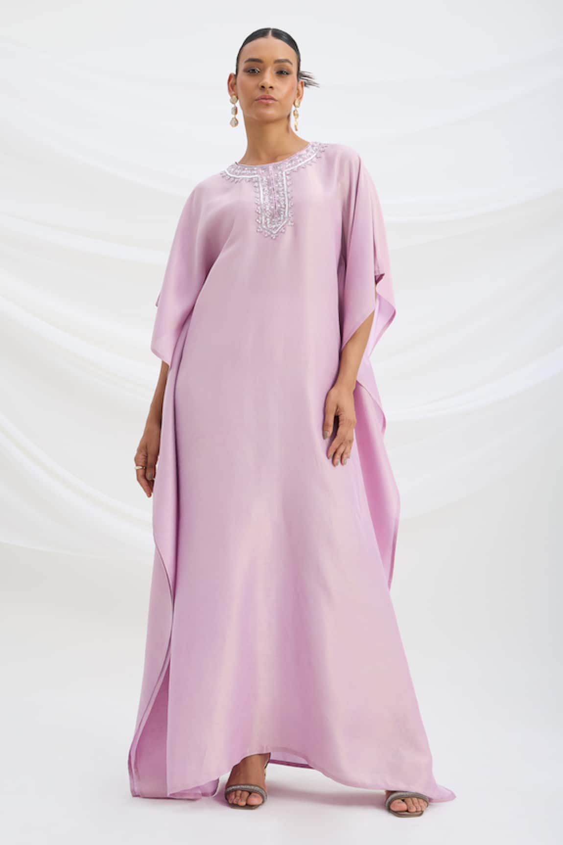 Mirroir Lilac Purple Kaftan & Pant Set 