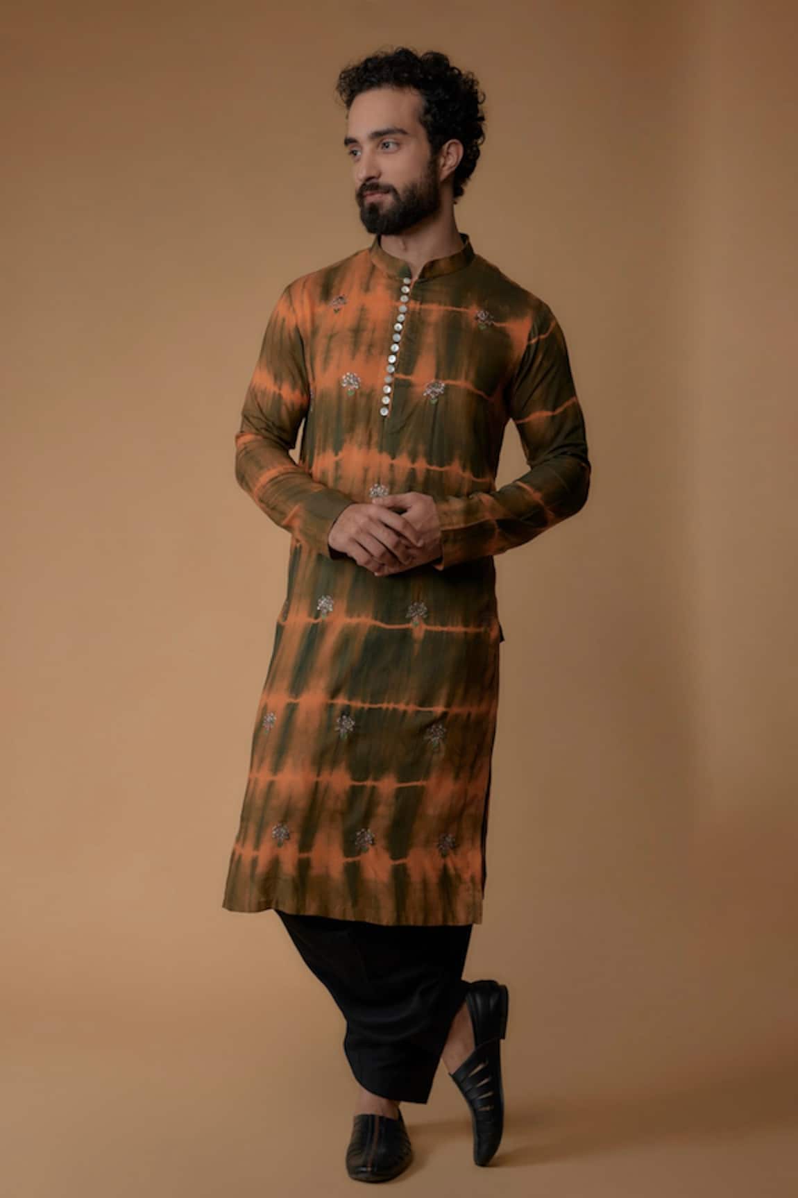 Ritambh By Rishi & Sachin Tie-Dye Kurta Set 