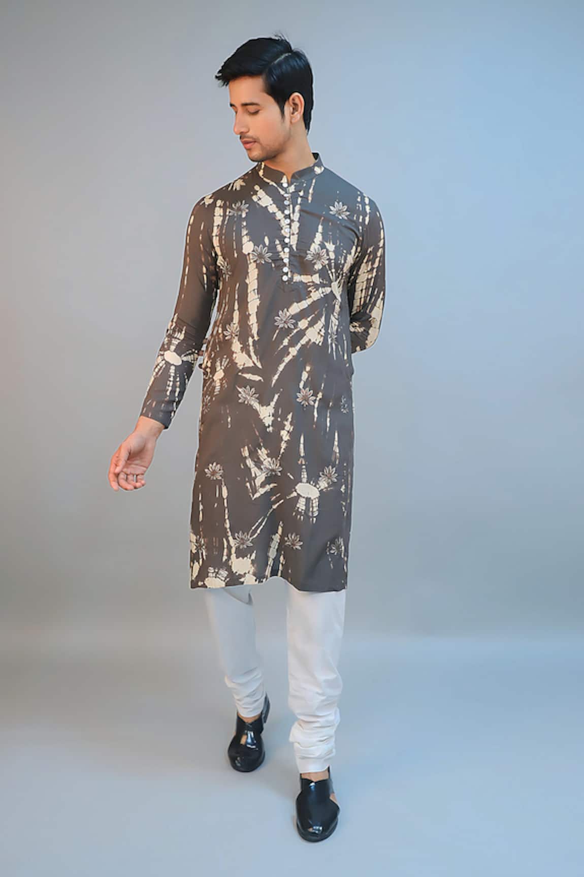 Ritambh By Rishi & Sachin Dark Grey Designer Kurta Set 