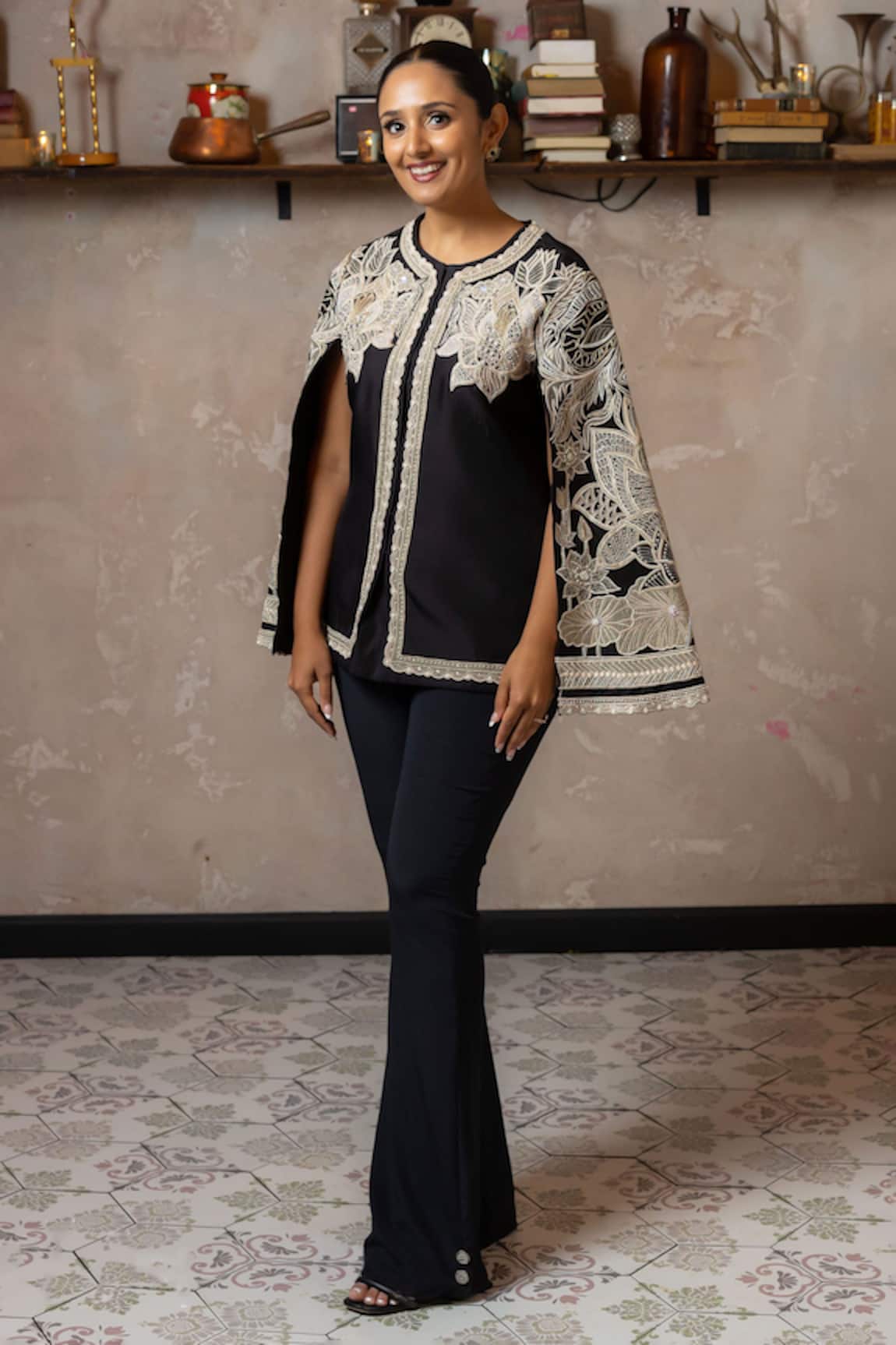 Shreeka Applique Embroidered Jacket & Pant Set