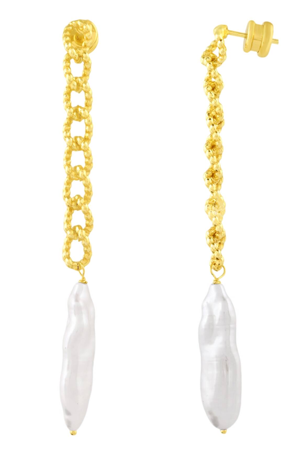 Arvino Concord Pearl Dangling Earrings 