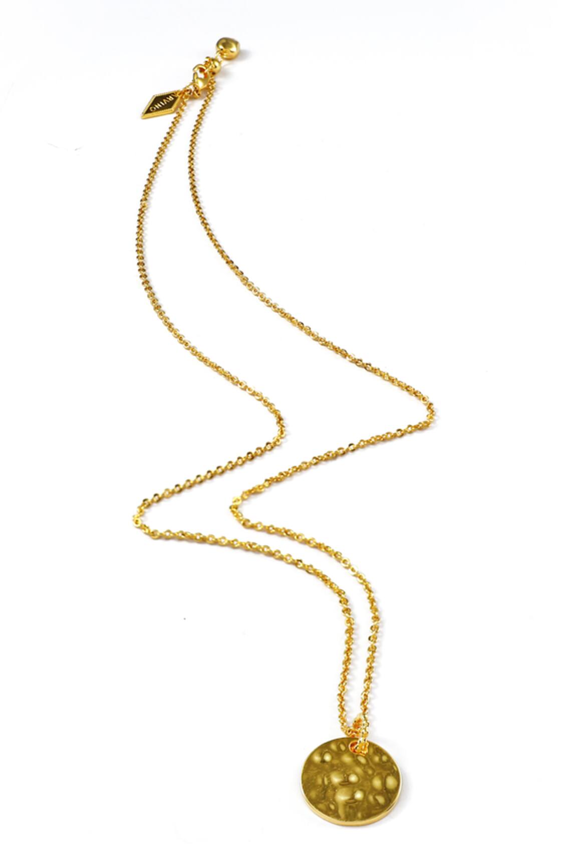 Arvino Golden Memoir Engravable Pendant Necklace