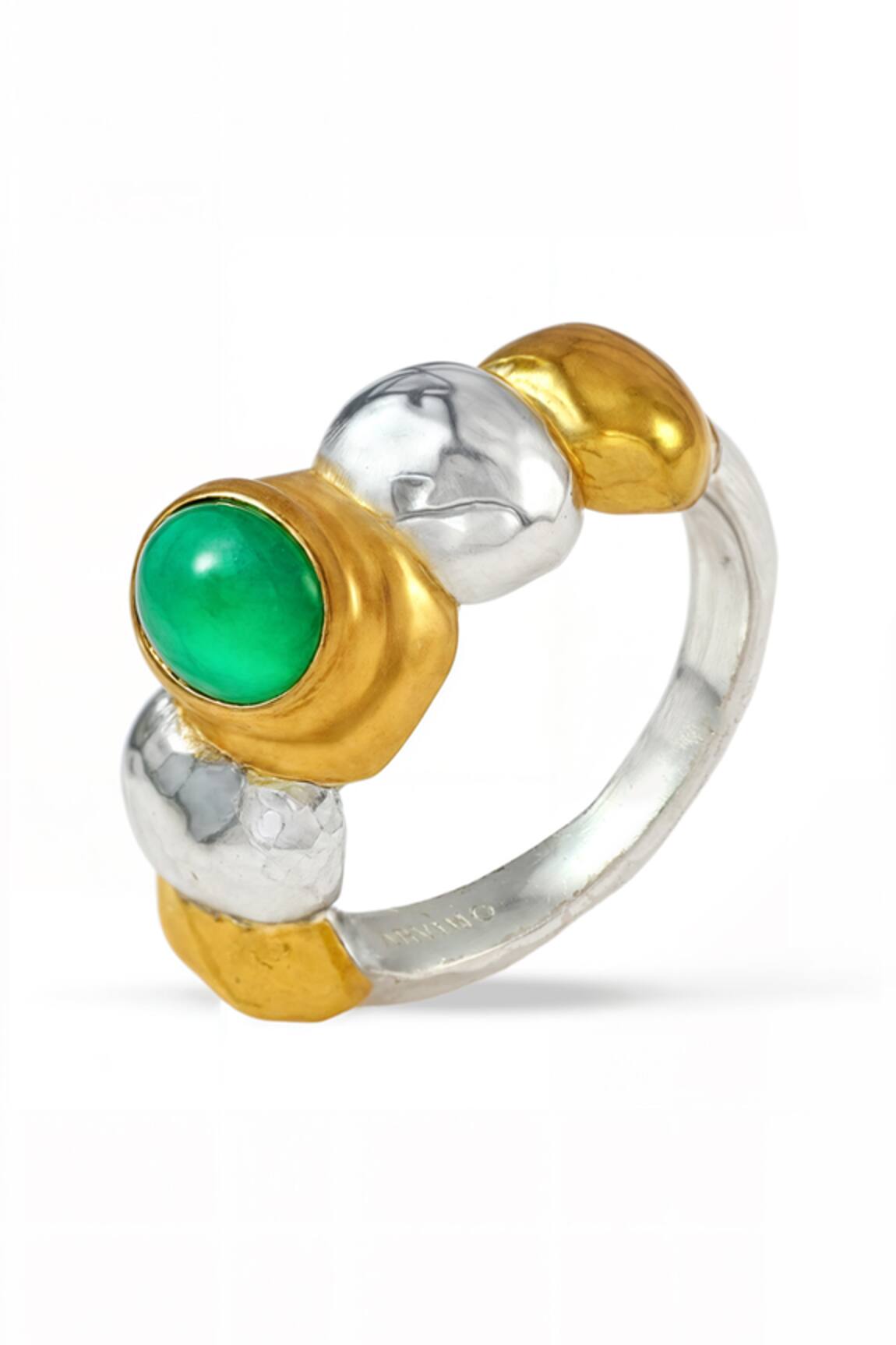 Arvino Onyx Horizon Dual Plated Ring