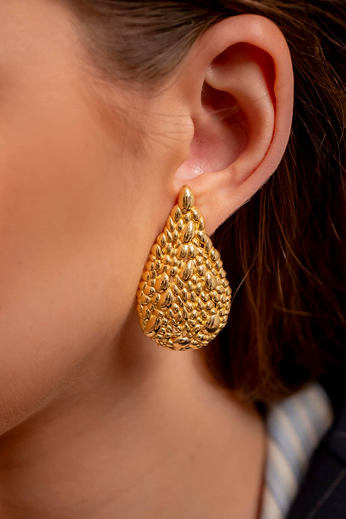 Arvino Sacred Ripple Statement Earrings 