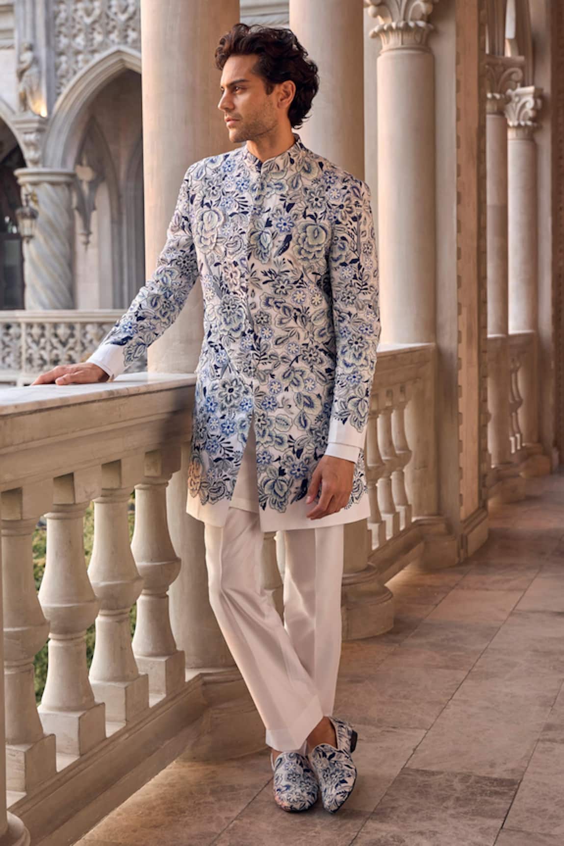 Seema Gujral Designer Silk Sherwani Set 