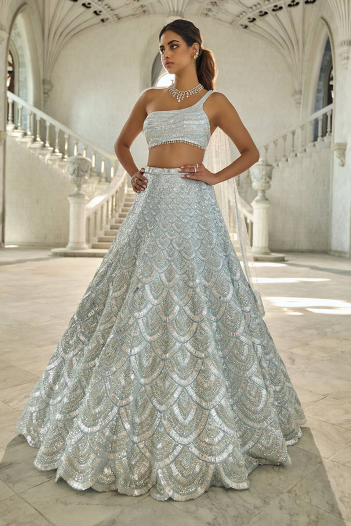 Seema Gujral Sequin Lehenga Set 