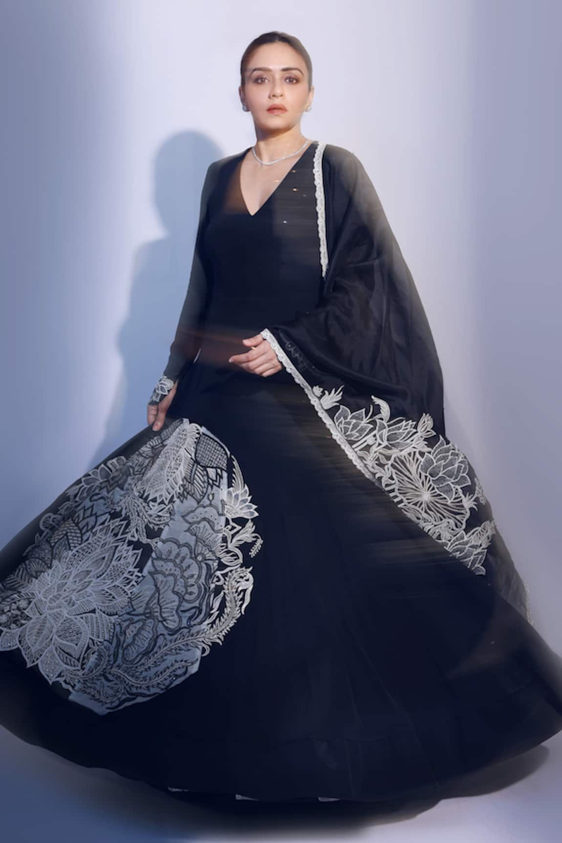 Shreeka Flower Chintz Embroidered Anarkali Set 