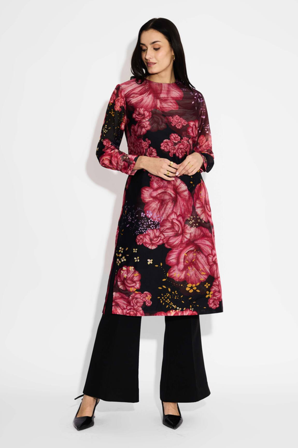 SHASHA GABA Floral Straight Kurta 