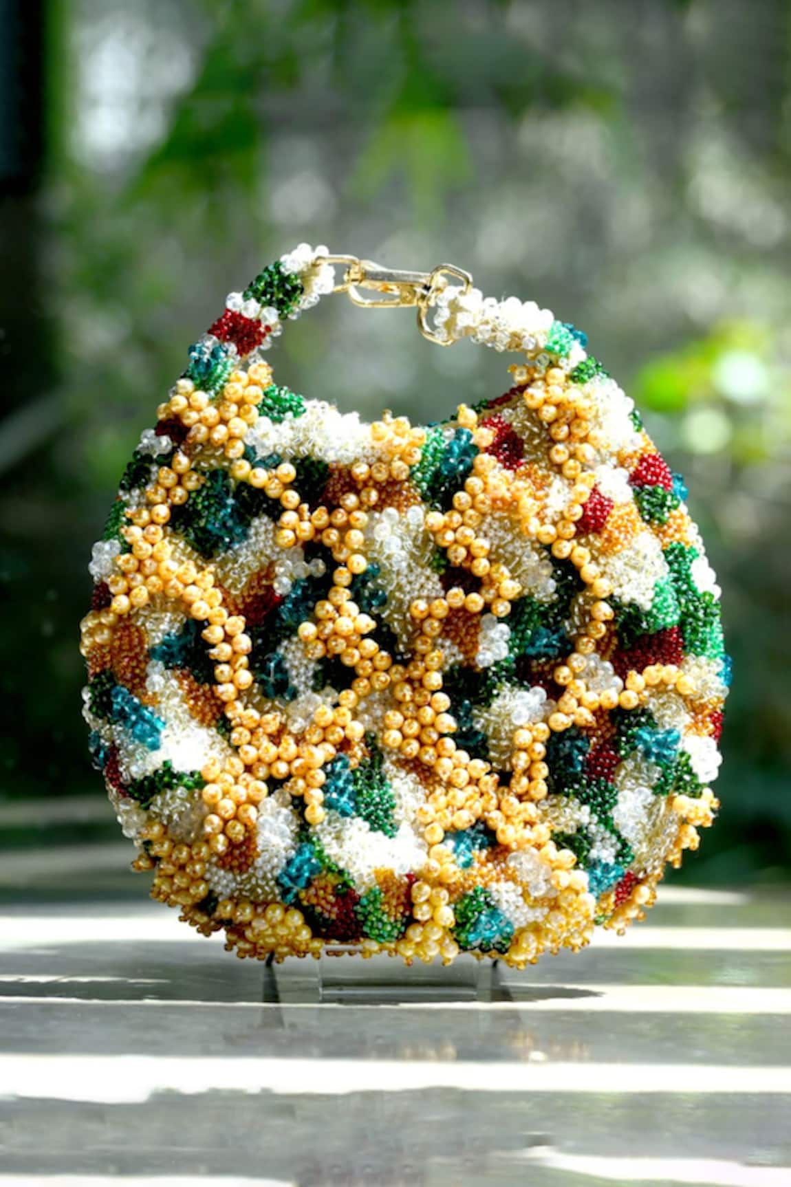 Clutch'D Multicoloured Beaded Handbag 