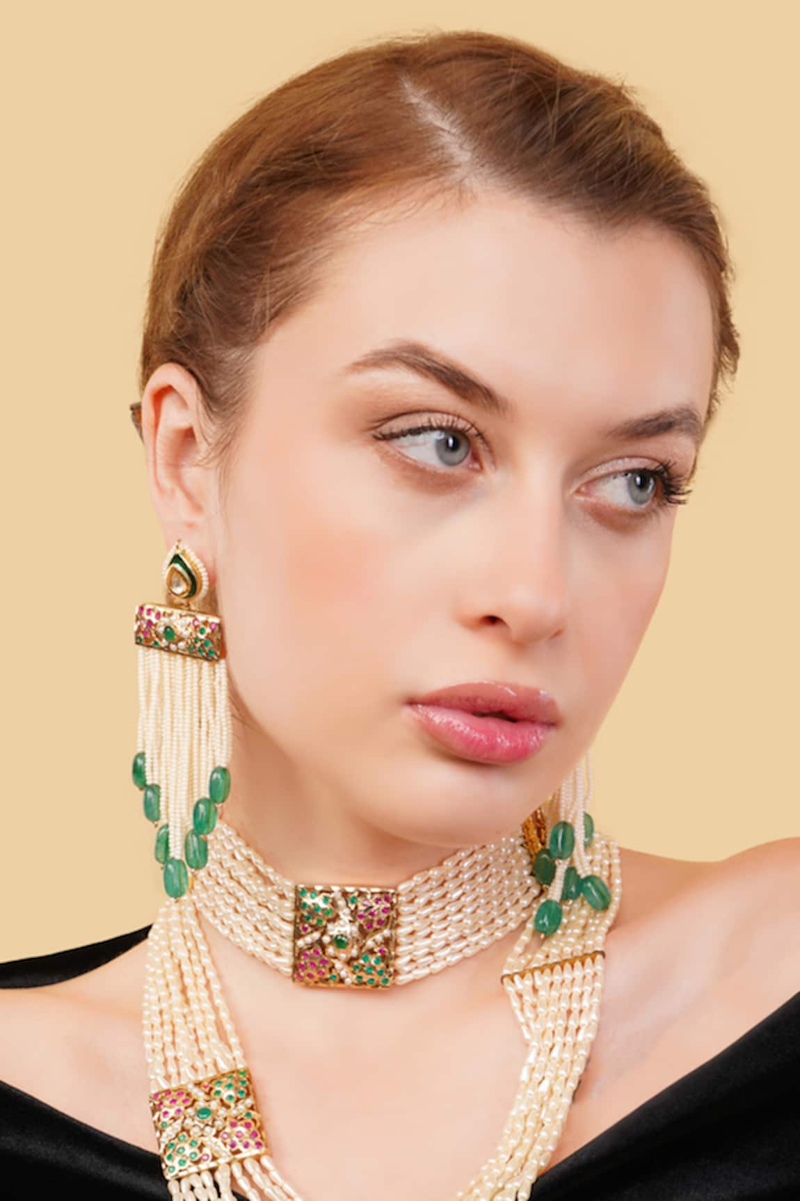 Dugran By Dugristyle Jahanara Gold-Plated Drop Earrings 