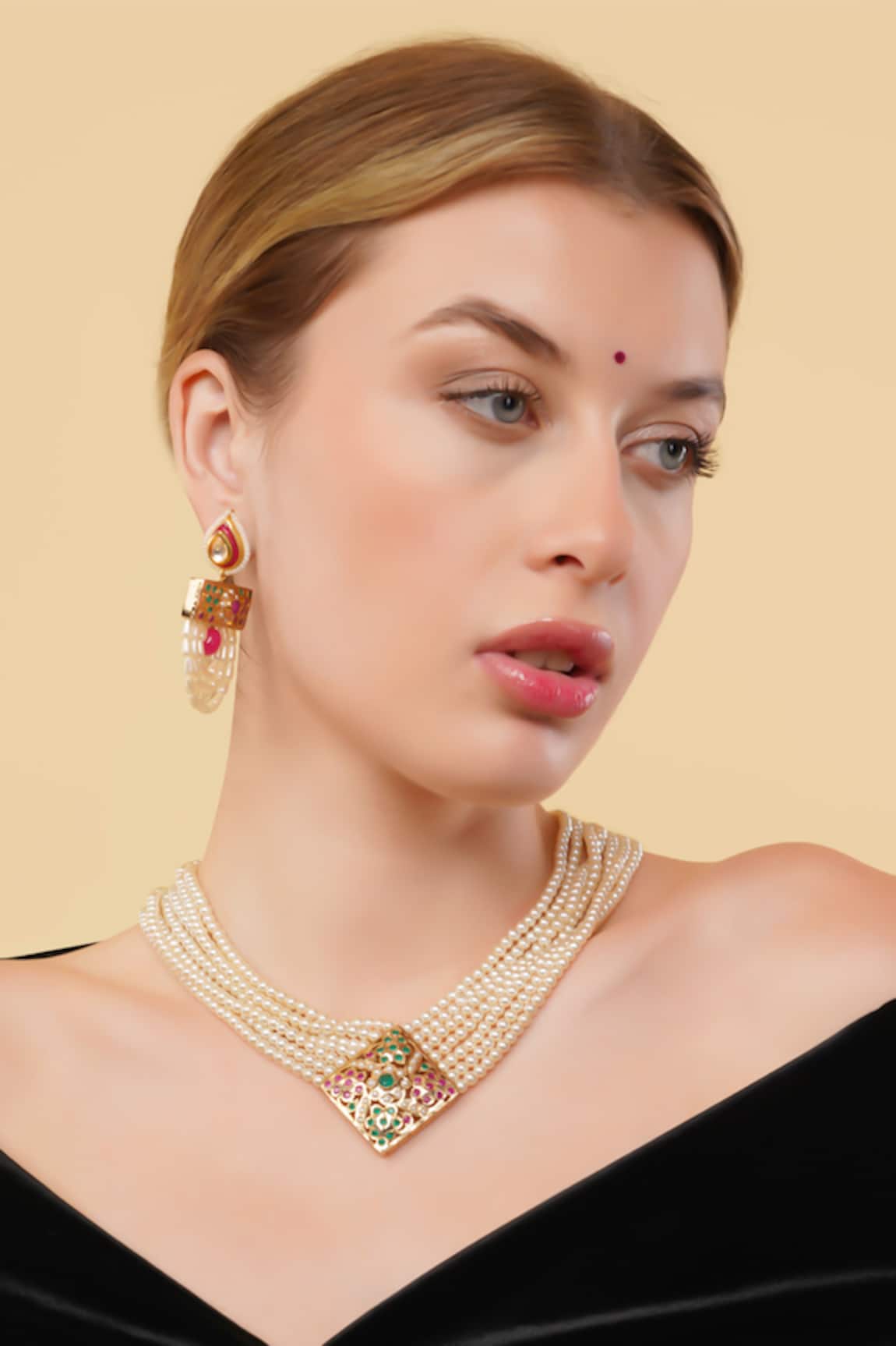 Dugran By Dugristyle Gold-Plated Multi Strand Necklace 