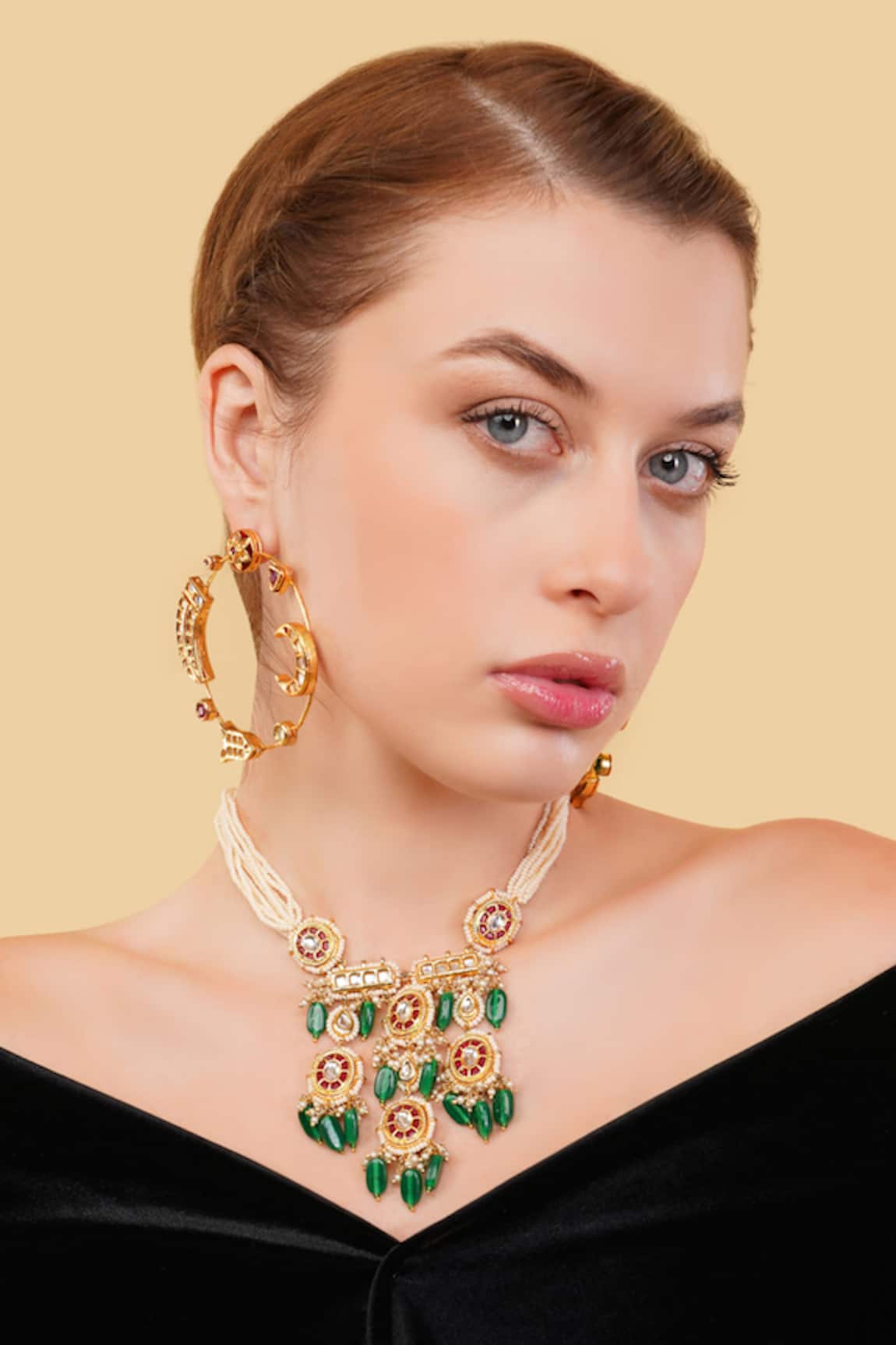 Dugran By Dugristyle Gold-Plated Embellished Necklace  