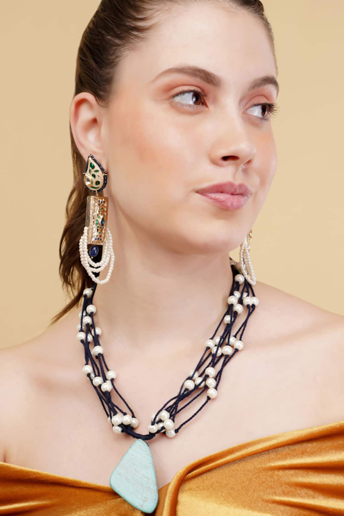 Dugran By Dugristyle Gold-Plated Pendant Necklace  