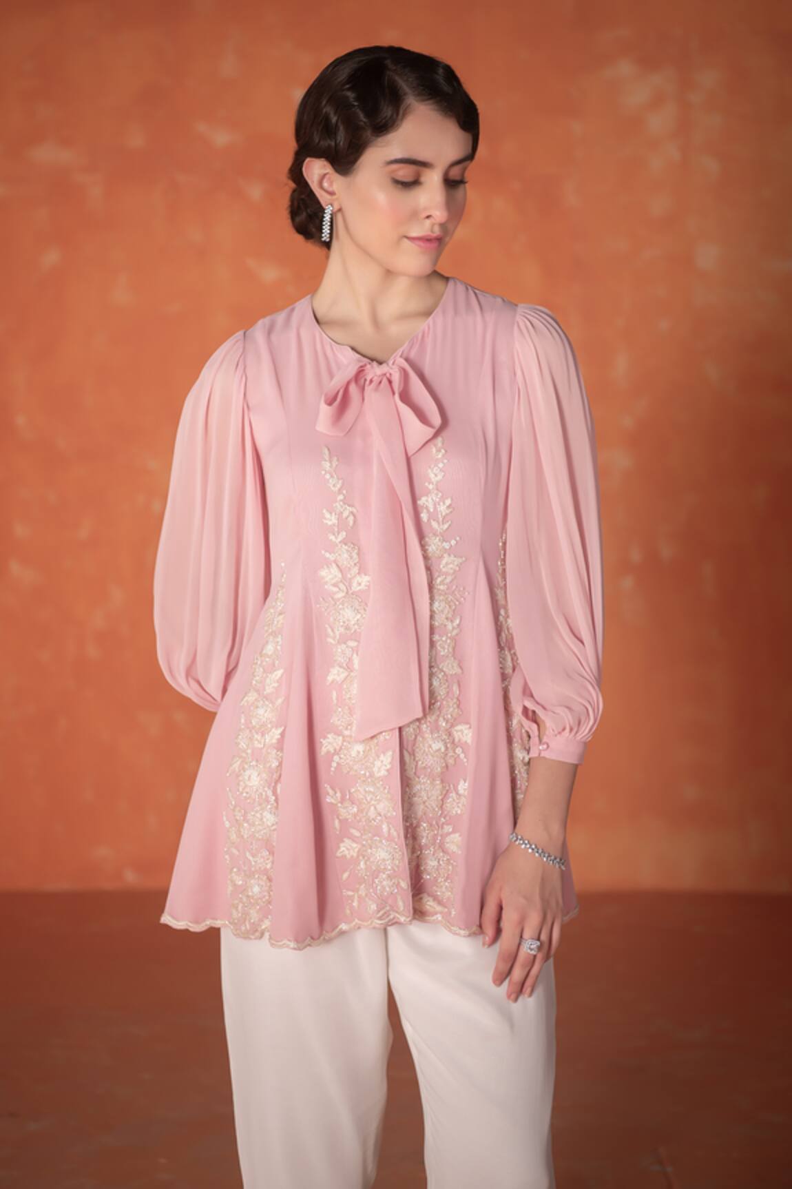 Summer by Priyanka Gupta Embroidered Godet Tunic 