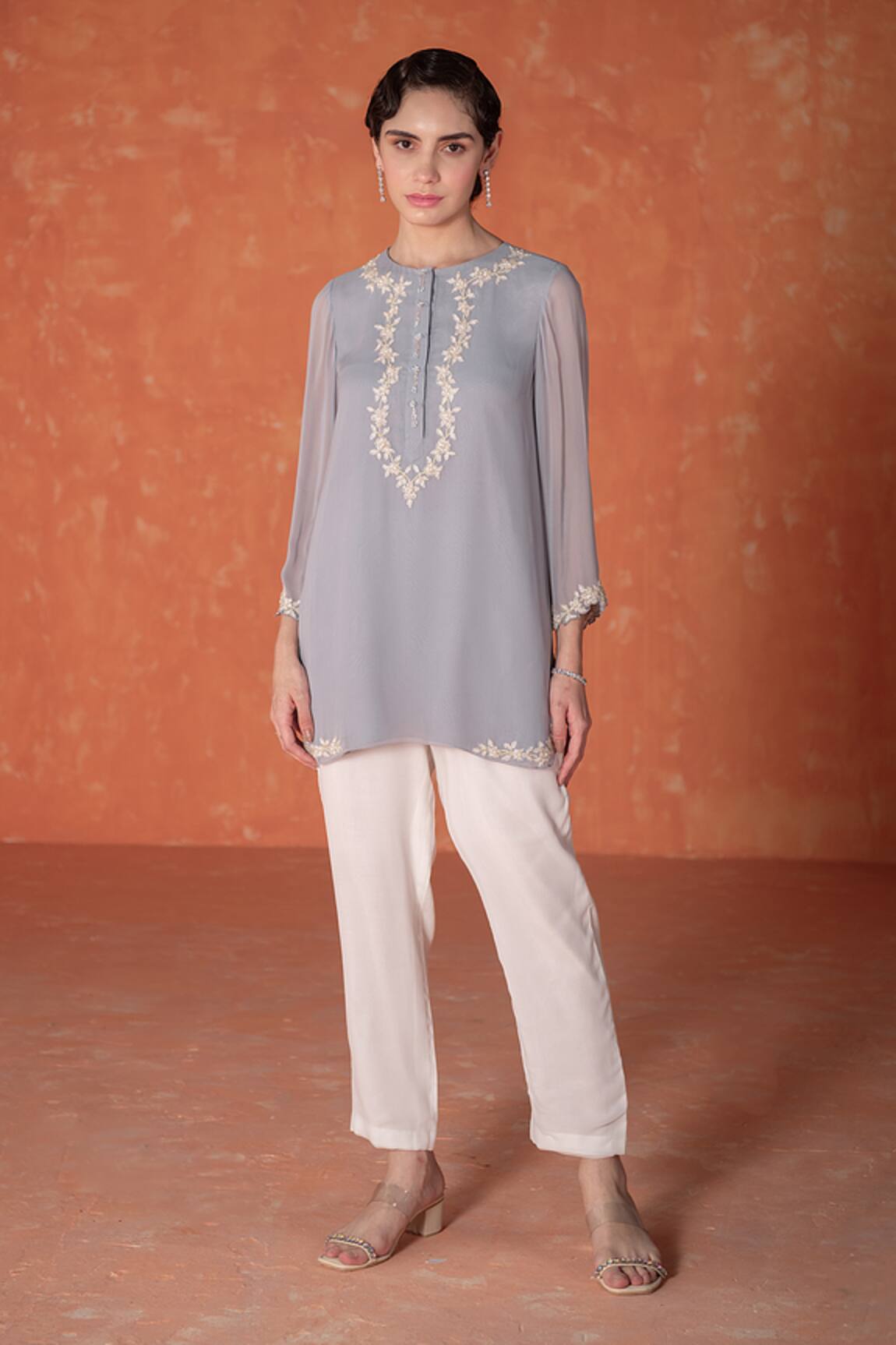 Summer by Priyanka Gupta Stone Blue Adena Tunic 