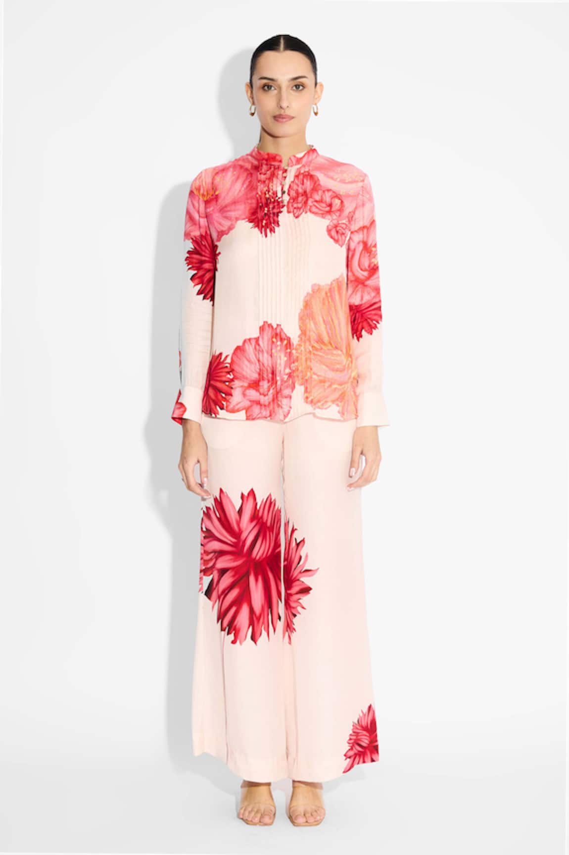 SHASHA GABA Floral Wide Leg Pant 