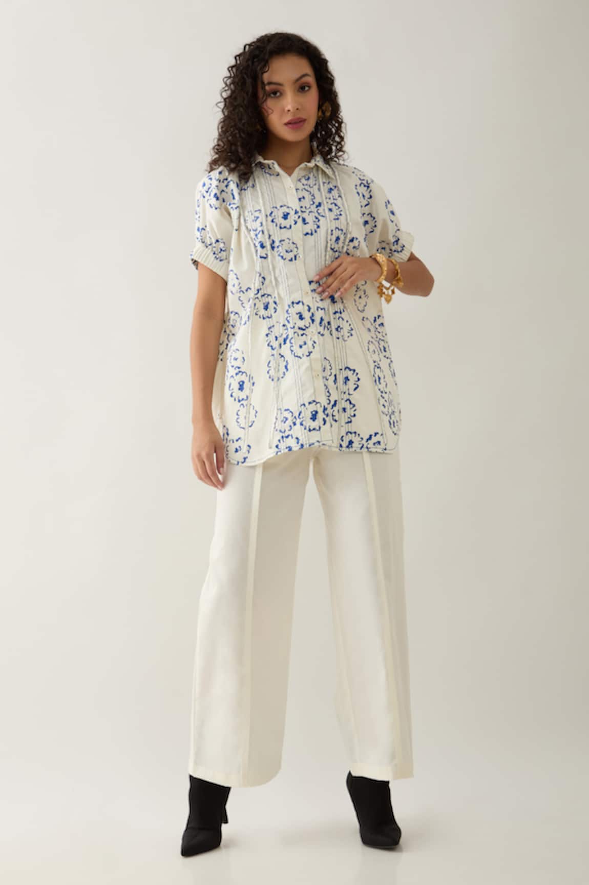 Son of A Noble Snob Demur Anther Print Shirt & Pant Set 