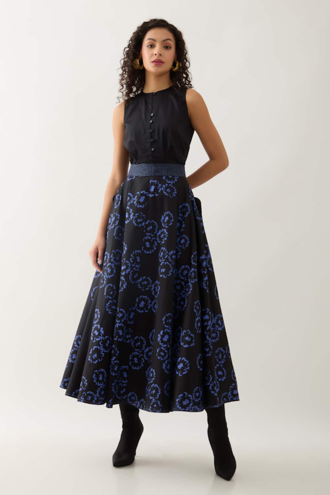 Son of A Noble Snob Anther Print Long Skirt 
