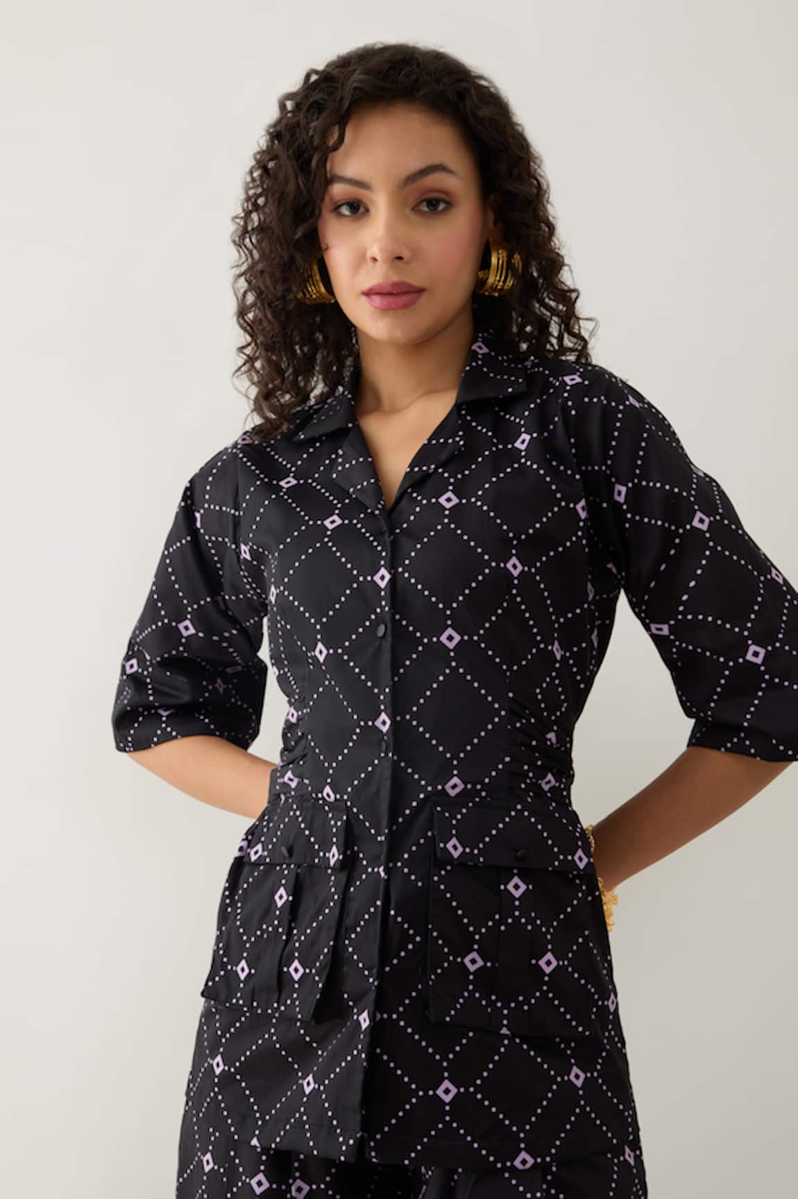 Son of A Noble Snob Barbed Print Relaxed Fit Shirt 