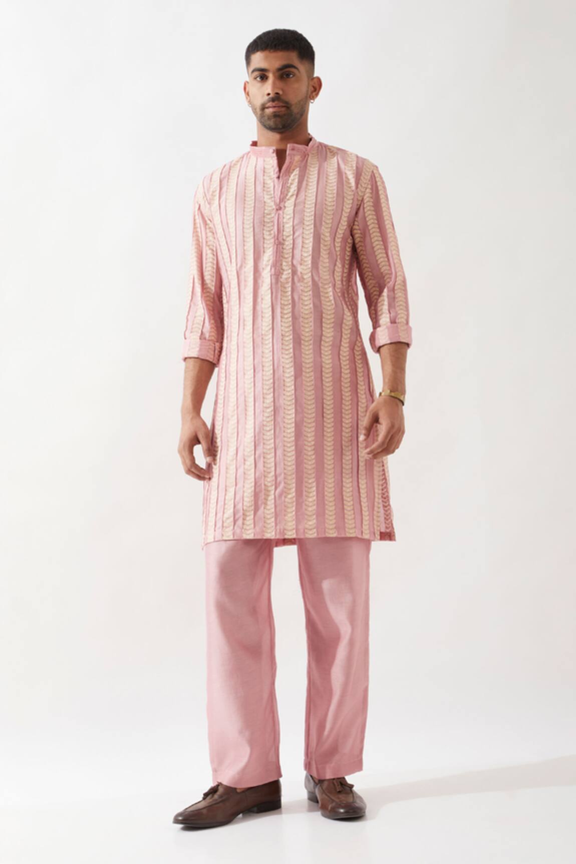 Son of A Noble Snob Printed Chanderi Silk Kurta Set 
