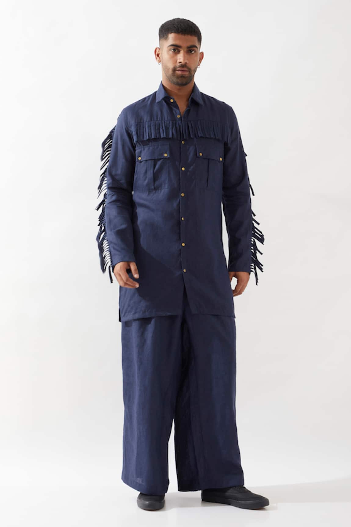 Son of A Noble Snob Navy Eros Kurta Set 
