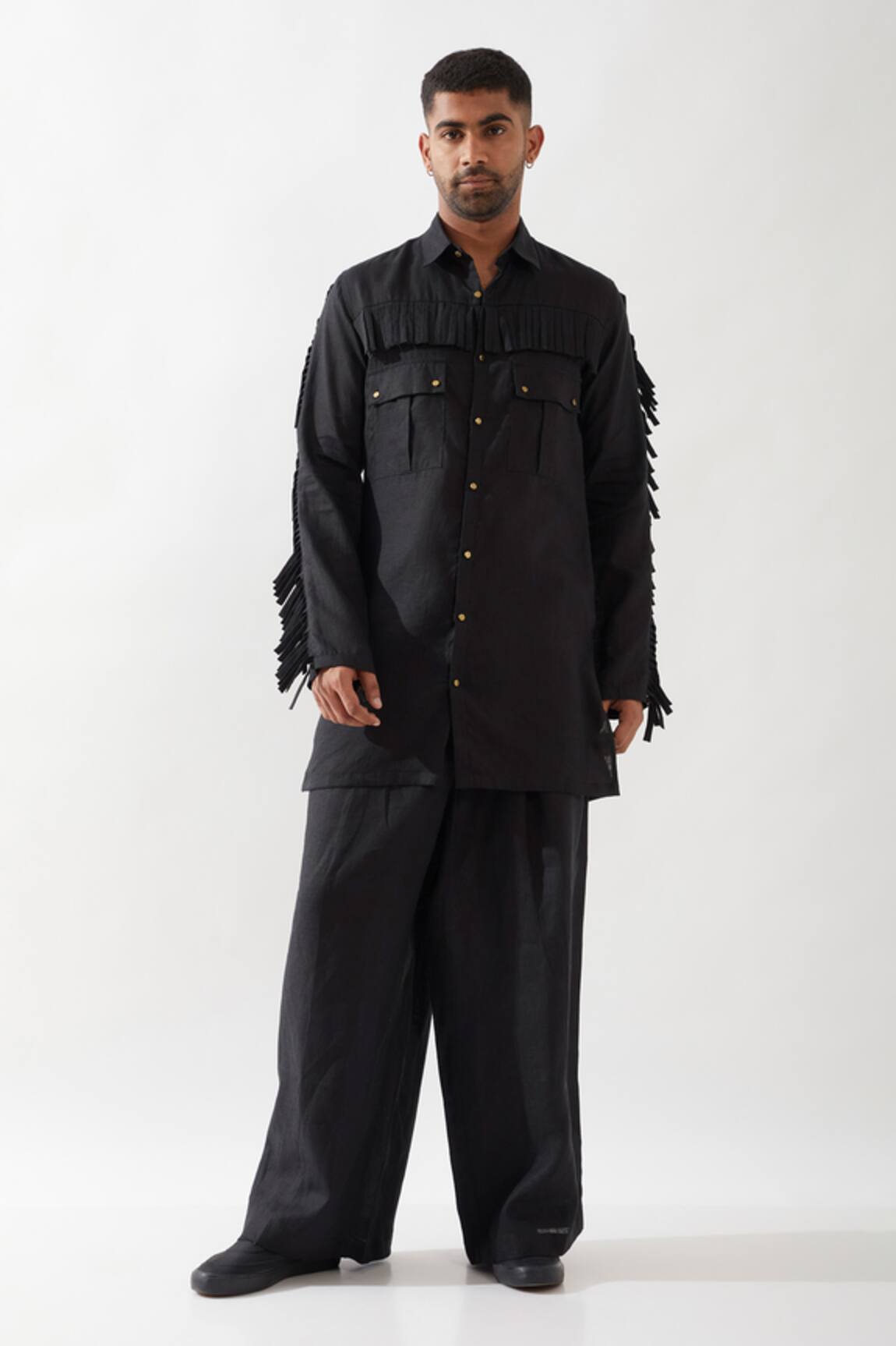 Son of A Noble Snob Eros Black Kurta Set 