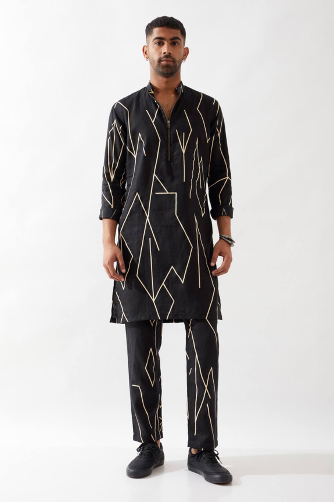 Son of A Noble Snob Printed Slim Fit Kurta Set 