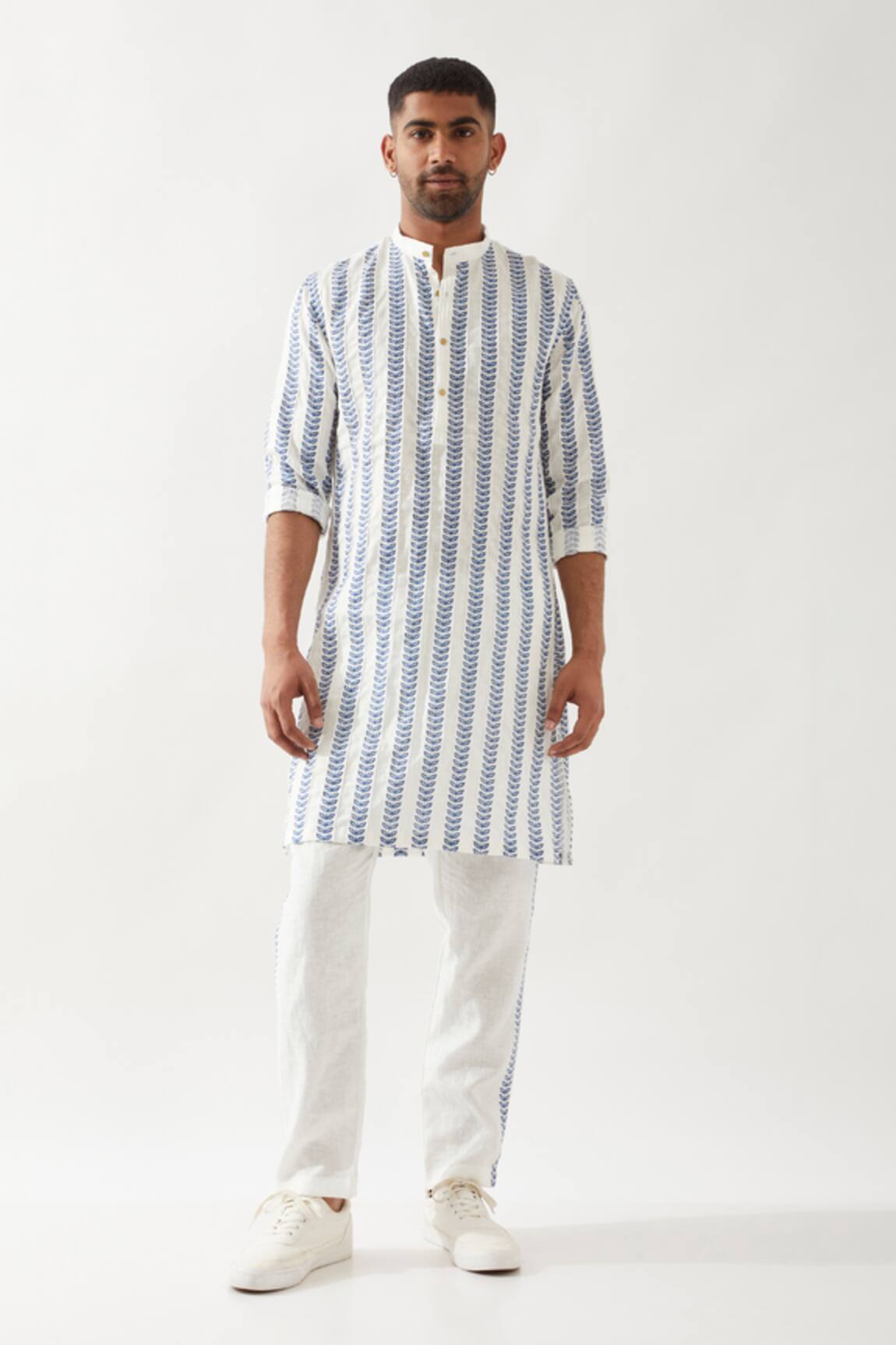 Son of A Noble Snob Blake Catkin Printed Slim Fit Kurta 